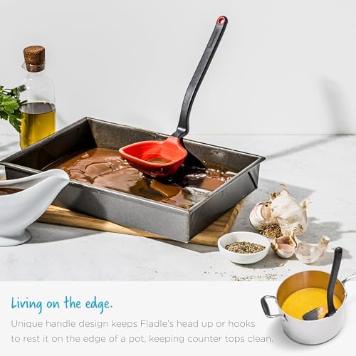 Dreamfarm Strain & Serve Set | Fladle Fold-Flat Silicone Ladle with