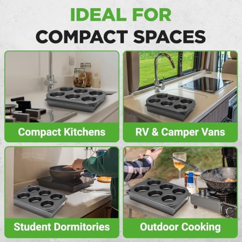 NutriChef 6-Piece Toaster Oven Bakeware Set, Compact Non-Stick