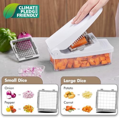 Geedel Vegetable Chopper with Container, 4-in-1
