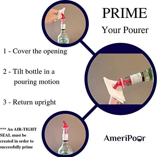 Measured Pourer - Liquor Bottle Pourers - Collared - (3pk) Made 100%