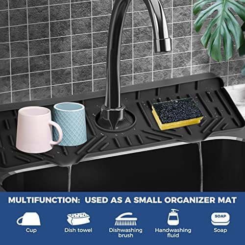 18" Kitchen Sink Faucet Splash Guard Plus Size Silicone Sink Faucet