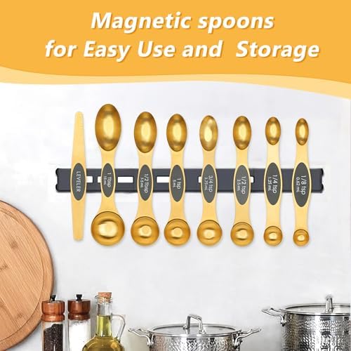 Magnetic Measuring Cups & Spoons Set for Cooking, 15pcs