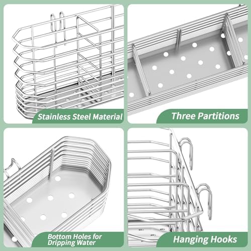 Fanbsy 304 Stainless Steel Utensil Holder, Dish Drying Rack, Kitchen
