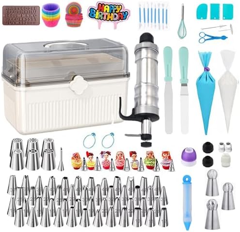 309 PCS Cake Decorating Kit with Storage Case, 73 Stainless Steel