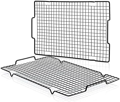 HULISEN Cooling Rack 2-Pack, 16 x 10 Inch Nonstick Baking Rack with