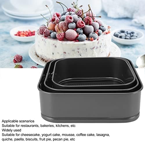 Agatige Springform Cake Pan, Quadrate Prevents Stick Removable Bottom