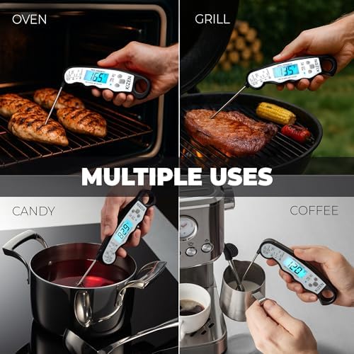 KIZEN Instant Read Digital Meat Thermometer, IP67 Waterproof