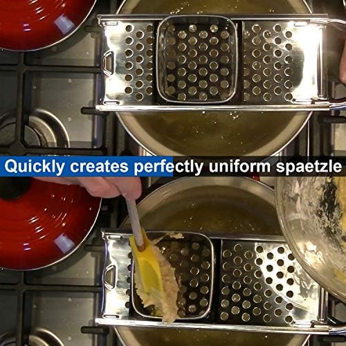 Grade Stainless Steel Spaetzle Maker with Comfort Grip Handle