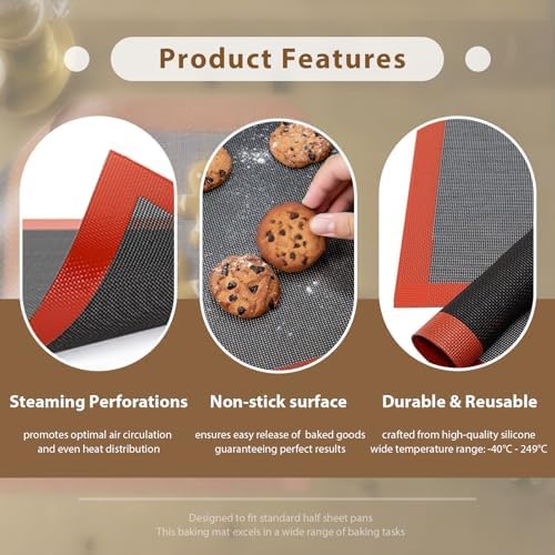Silicone Bread Baking Mat Non Stick Oven Liner Perforated Steaming