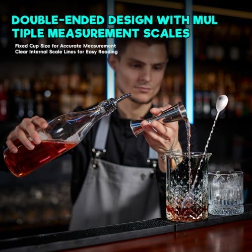 Double Cocktail Jigger Bartending Set Japanese Premium 304 Stainless
