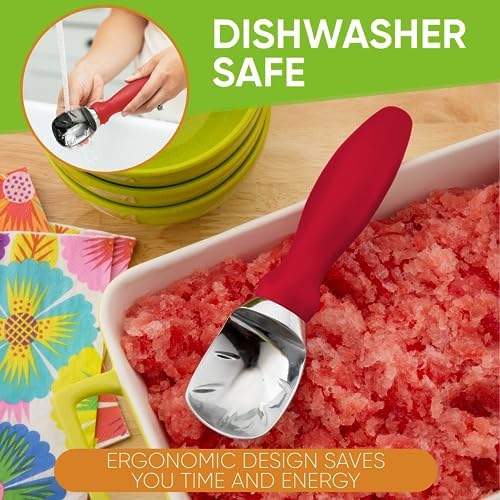 Spring Chef Professional Ice Cream Scoop & Stainless Steel Swivel