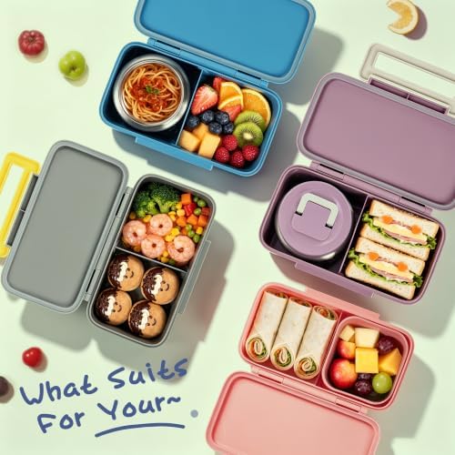 Bento Lunch Box for Kids With 8oz Food Thermo,BPA-Free for School