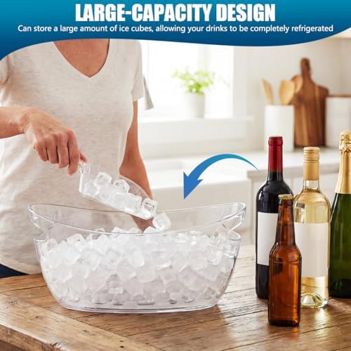 OBTANIM Clear Acrylic Ice Buckets Large Champagne Drink Cooler Storage