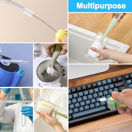 XANGNIER 5-in-1 Bottle Cleaning Brush Set, 7-Piece