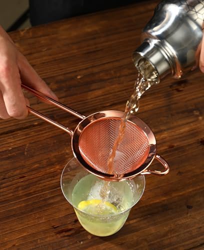 Fine Mesh Cocktail Strainer, Stainless Steel, Long Handle Set of 2