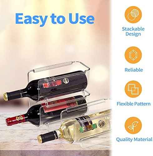 Sutekus 6 Pack Stackable Wine Rack Wine Holder Water Bottle Holder