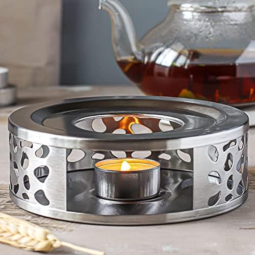 KEILEOHO 3 PCS Teapot Warmer, Stainless Steel Teapot Warmer, Metal