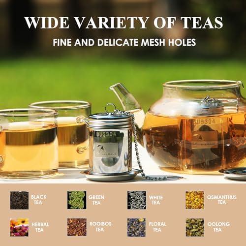 Tea Filter, 2-Pack Cooking Infuser with Extra Fine Mesh Tea Ball