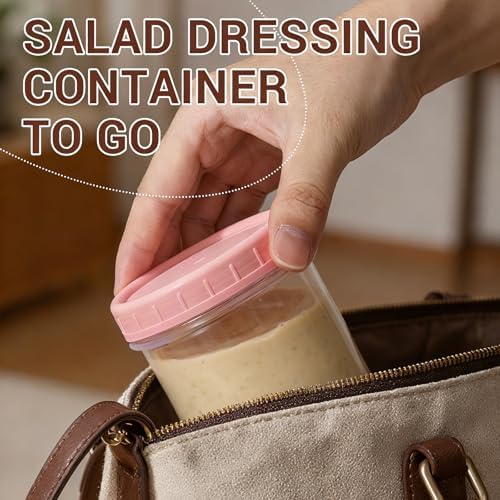 DEMORA 5 oz Small Plastic Containers with Twist on Lids [20 Sets]