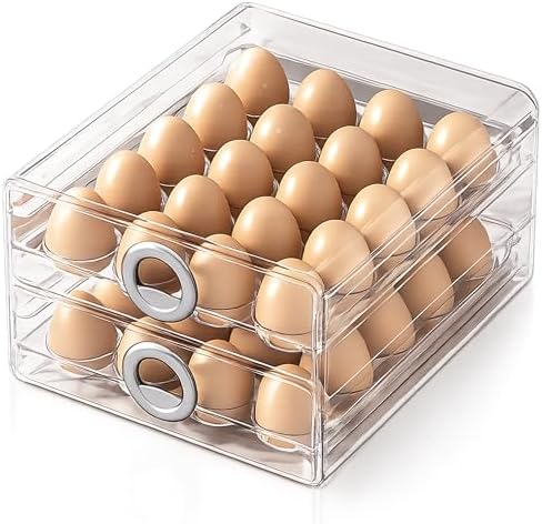40-Count Egg Holder for Refrigerator, 2-Tier
