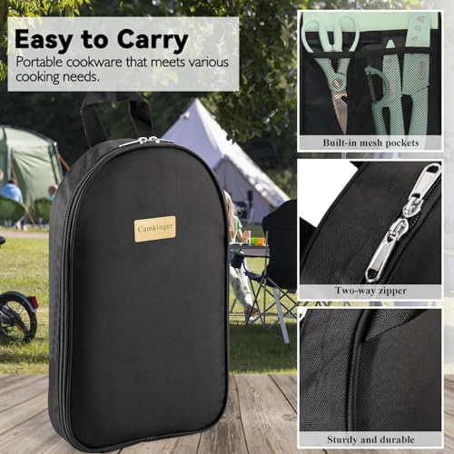 Camping Silicone Cooking Utensils Set for Travel BBQ