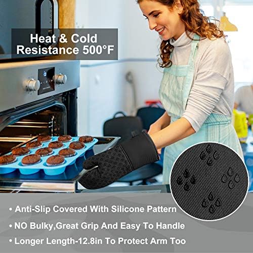 Oven Mitts and Pot Holders Set 10 Pcs,with Kitchen Towels Dishcloths