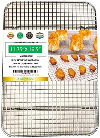 304 Stainless Steel Cooling Rack, 11.75"X16.5"X0.7"