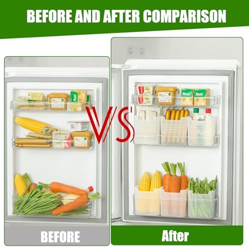 3 Pack Refrigerator Organizer Box, Plastic Refrigerator Side Door