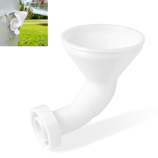 RV Water Inlet Funnel, 3.54-in Wide Mouth Gravity Fresh Water Tank Fill Funnel by MITCHENIFY