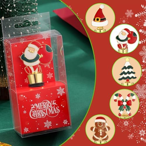 5 pcs Christmas Wine Stopper Christmas Wine Bottle Stoppers for Xmas