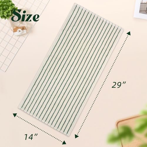 Jacquotha Green Striped Hand Towels for Kitchen, Vintage Bathroom