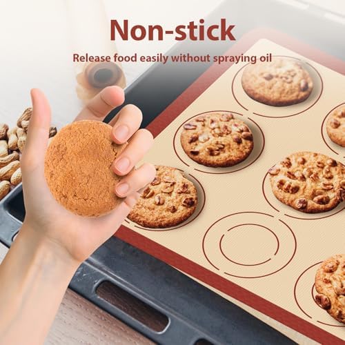 Silicone Baking Mat Set of 6, Nonstick & Reusable