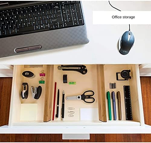 Bamboo Drawer Dividers Set of 4, Adjustable Drawer Organizers for