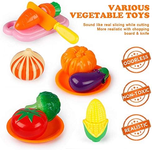 D-FantiX Play Kitchen Accessories, Kids Play Pots and Pans Playset