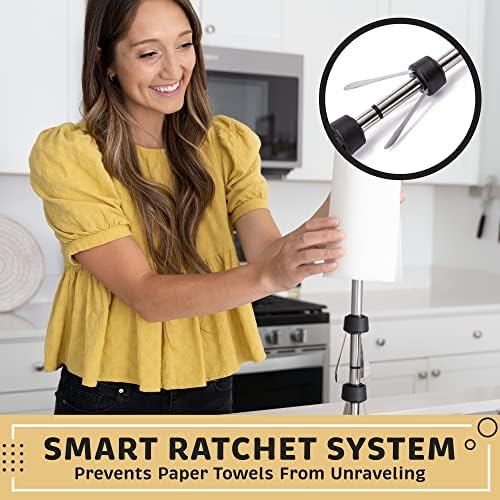 Stainless Steel Paper Towel Holder with Suction Cups, Silver