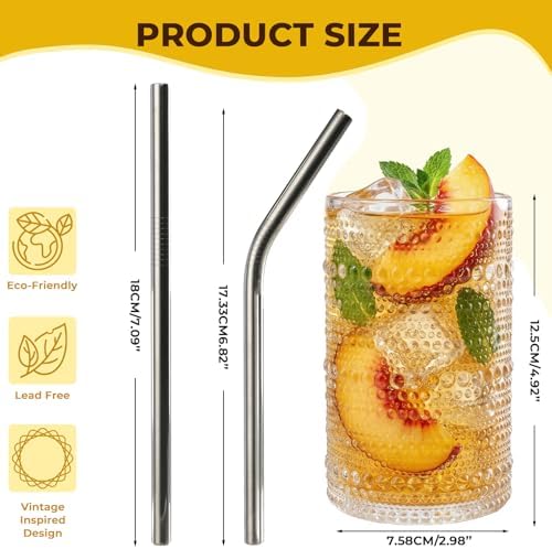 CycleMore Set of 12 Drinking Glasses, Clear 12 oz & 10 oz Cocktail