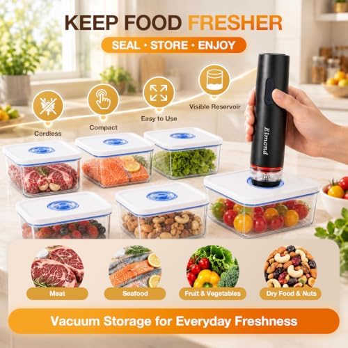 Elmond Borosilicate Glass Vacuum Containers, 4-Size Set