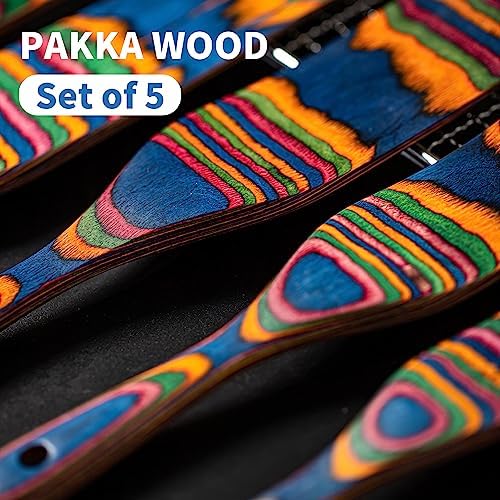 Gudamaye 5-Piece Pakkawood Spurtle Set