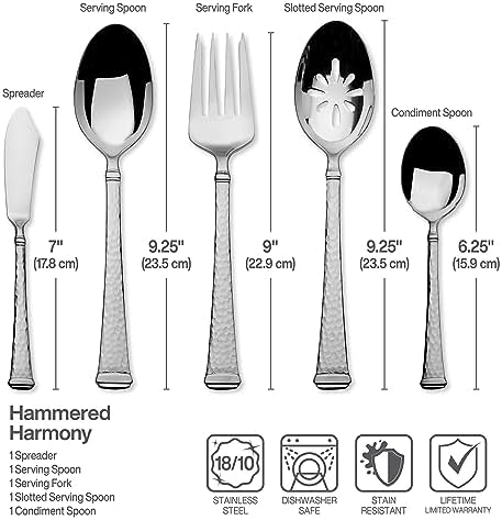 Mikasa Virtuoso 18/10 Stainless Steel Silverware Set, 65-Piece Cutlery