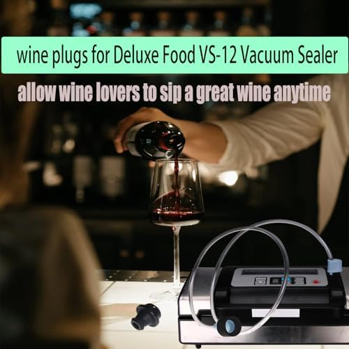 wine plugs Compatible with Deluxe Food VS-12 Vacuum Sealer,attachment