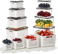 JOYZAN Fruit Storage Containers for Fridge, 8 Pack