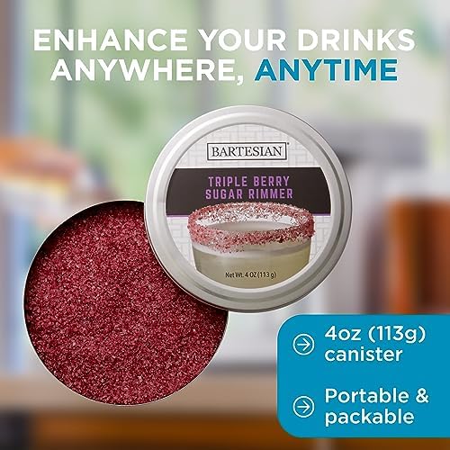 Bartesian Triple Berry Sugar Cocktail Glass Rimmer - Cocktails Glasses