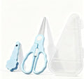 Baby Food Scissors with Travel Case, Portable Stainless Steel Shears with by OLQW