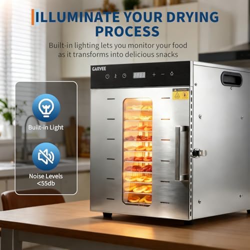10-Tray Food Dehydrator Machine, 800W