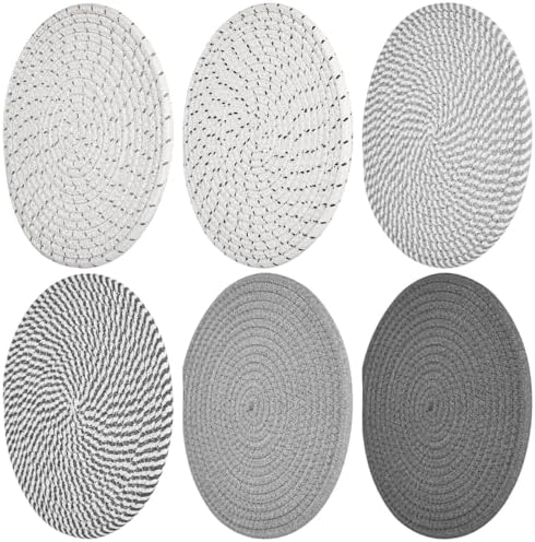 Billbotk 10" Trivets for Hot Dishes, Hot pots and Pans, Set of 6, Heat