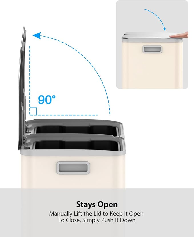 Lovewind Dual Trash and Recycling Bins - Image 7