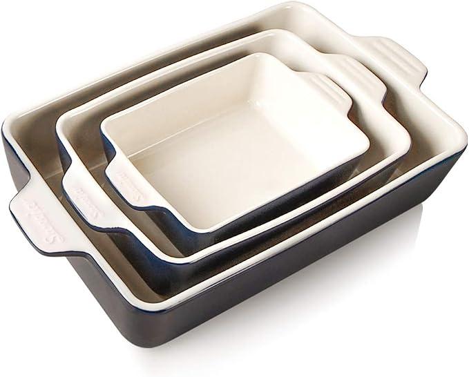 Sweejar Ceramic Bakeware Set, Rectangular Baking Dish by Sweejarco1949
