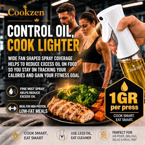Oil Sprayer for Cooking, 200ml Glass, 3.5mm Thick