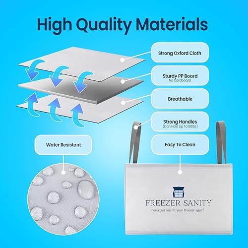 Stackable Collapsible Chest Freezer Organizer Bins, 2pk