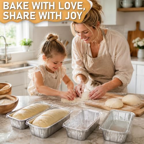 30 Pack 2Lb Disposable Aluminum Loaf Pans with Chear Lids